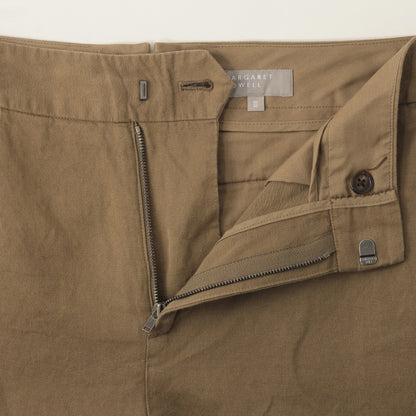 LINEN COTTON TWILL TROUSERS