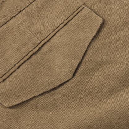 LINEN COTTON TWILL TROUSERS