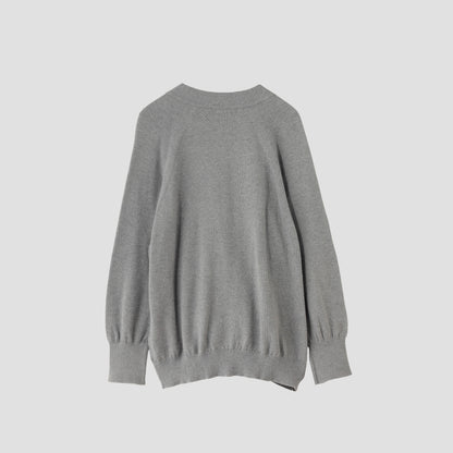 RELAXED V NECK CARDIGAN KNIT