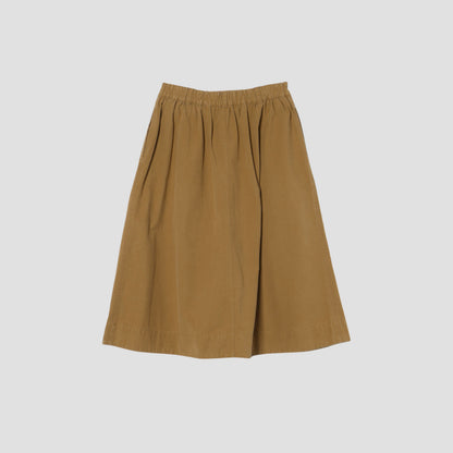 WASHED COTTON POPLIN SKIRT