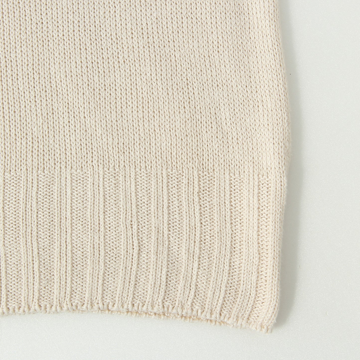 LINEN COTTON WIDE ROLL NECK KNIT