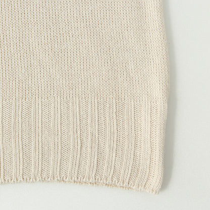 LINEN COTTON WIDE ROLL NECK KNIT