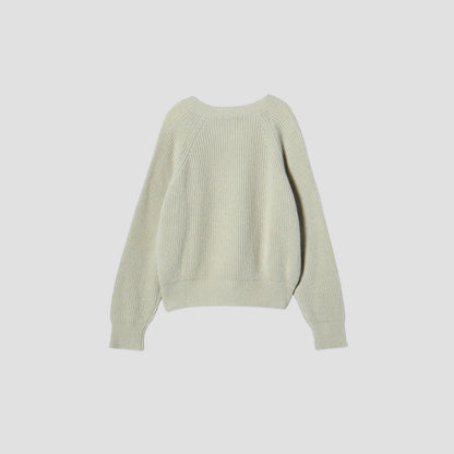 WOOL CASHMERE SILK V NECK JUMP KNIT
