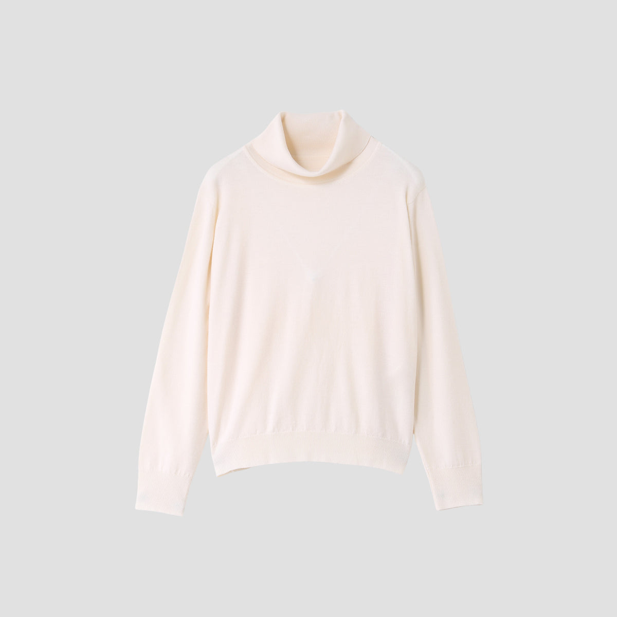 FINE WOOL TURTLE NECK KNIT