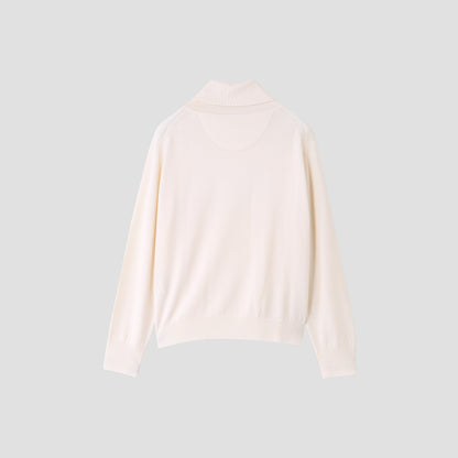 FINE WOOL TURTLE NECK KNIT