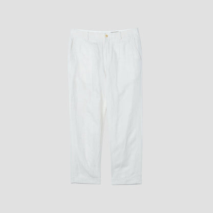 COTTON LINEN TWILL TROUSERS