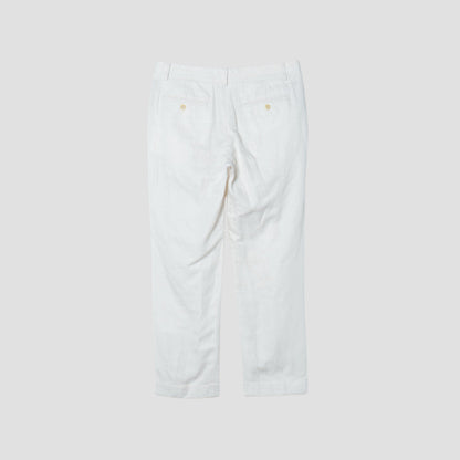 COTTON LINEN TWILL TROUSERS
