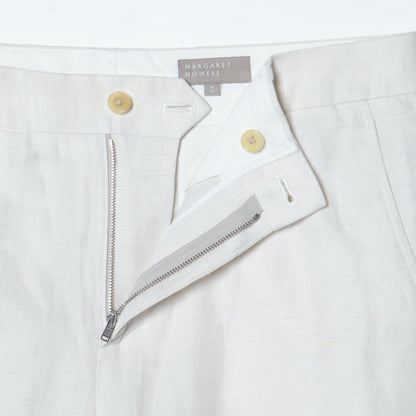 COTTON LINEN TWILL TROUSERS