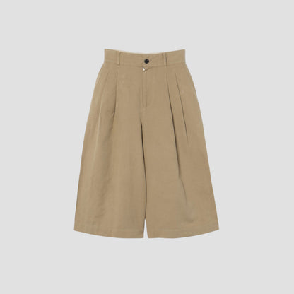 COTTON LINEN OXFORD TROUSERS