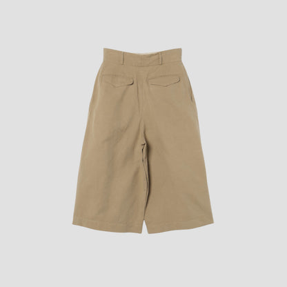 COTTON LINEN OXFORD TROUSERS