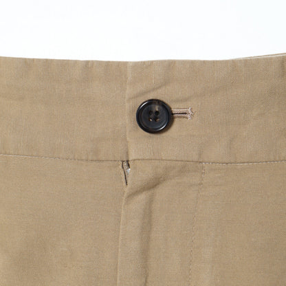 COTTON LINEN OXFORD TROUSERS