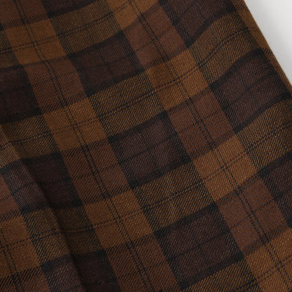 CHECK WOOL LINEN BLEND TROUSERS