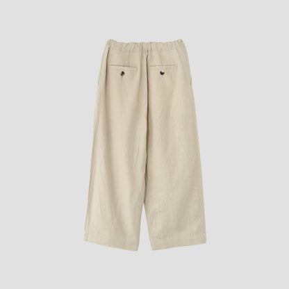 HIGH DENSE LINEN TROUSERS