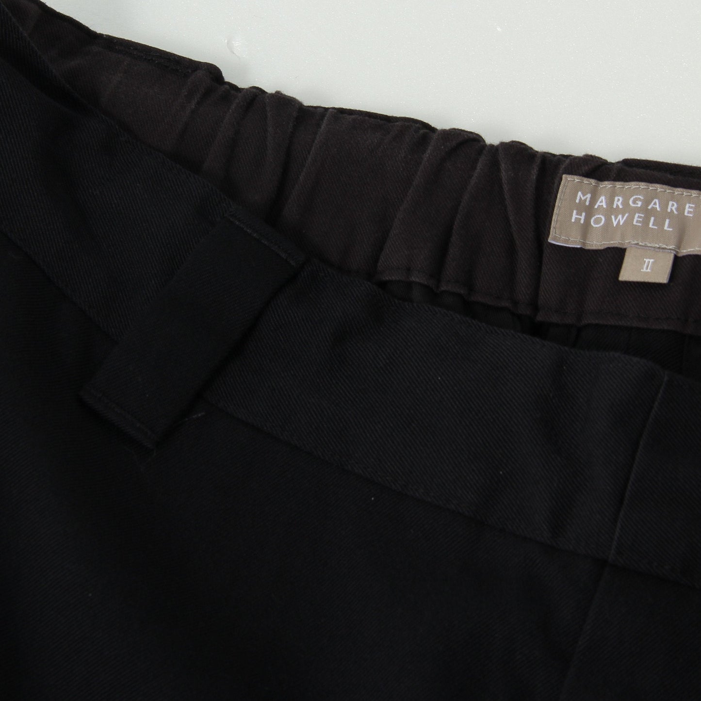 WOOL COTTON TWILL TROUSERS