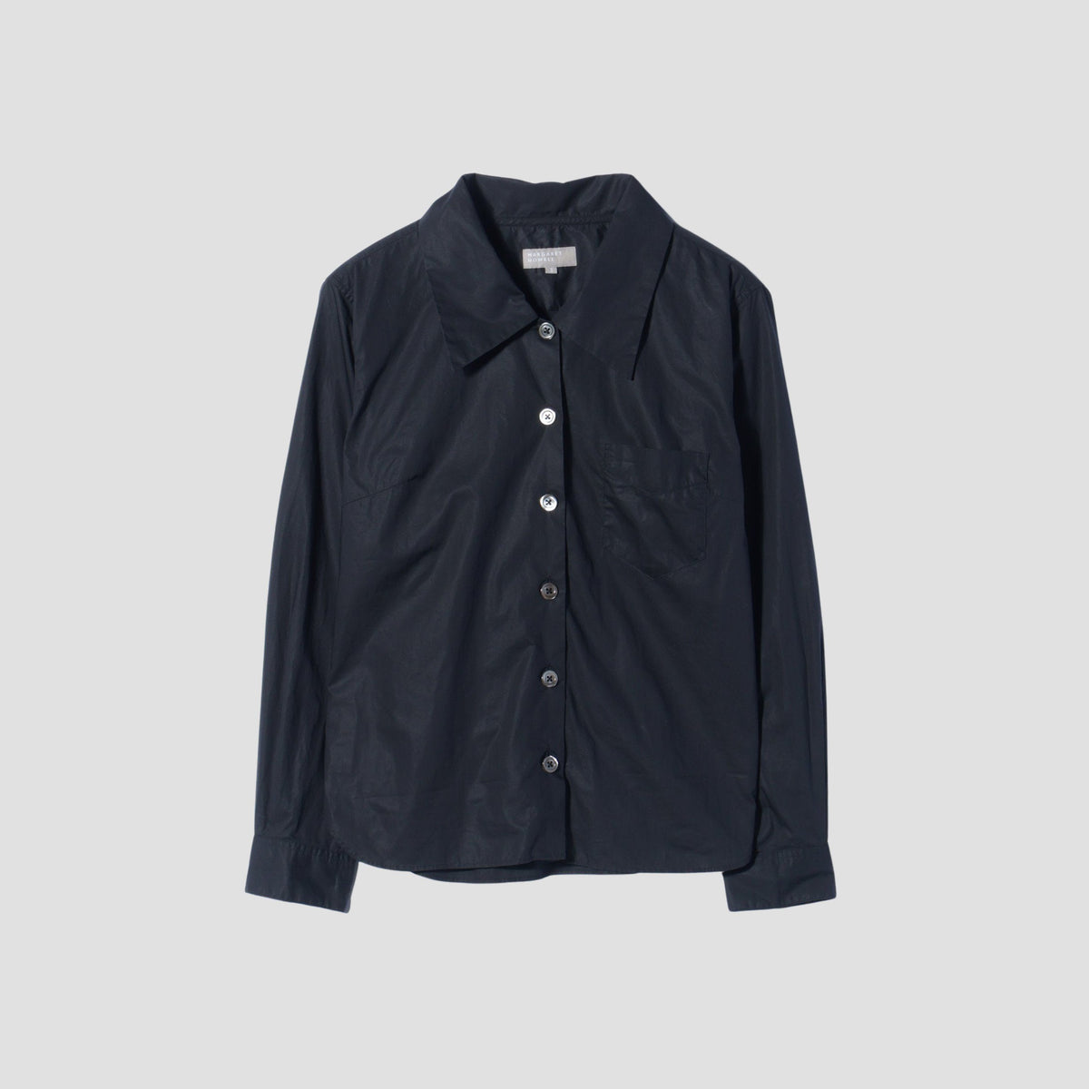 BLACK CHINTZ COTTON SHIRT