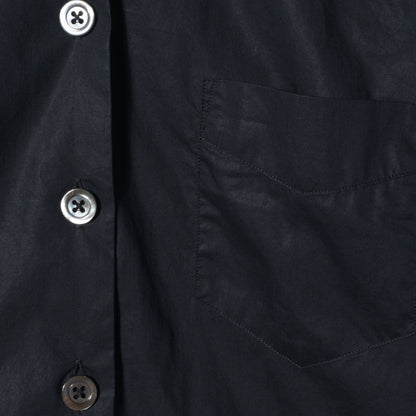 BLACK CHINTZ COTTON SHIRT