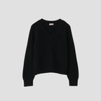 WOOL CASHMERE SILK V NECK JUMP KNIT