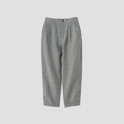 PRINCE OF WALES LINEN TROUSERS