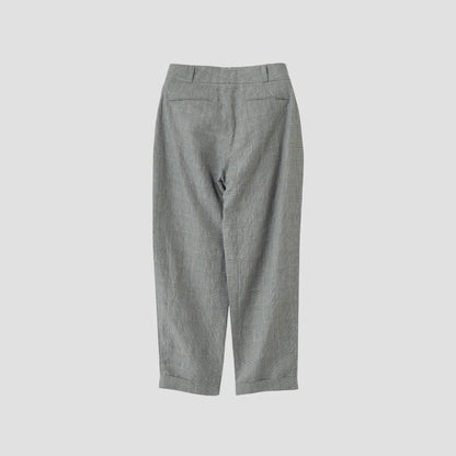 PRINCE OF WALES LINEN TROUSERS