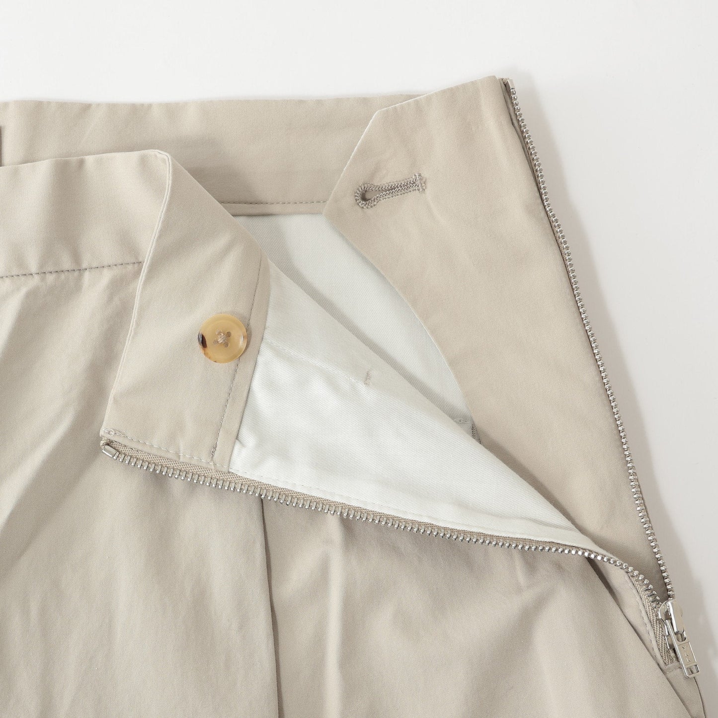 WASHED YARN DYE POPLIN TROUSERS