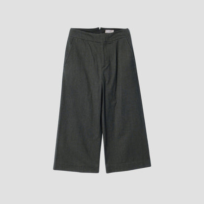 BRUSHED COTTON WOOL TROUSERS