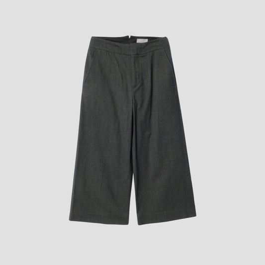 BRUSHED COTTON WOOL TROUSERS
