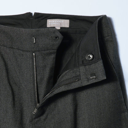 BRUSHED COTTON WOOL TROUSERS