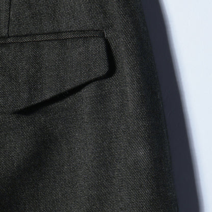 BRUSHED COTTON WOOL TROUSERS