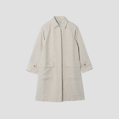 PLAIN WEAVE LINEN COAT