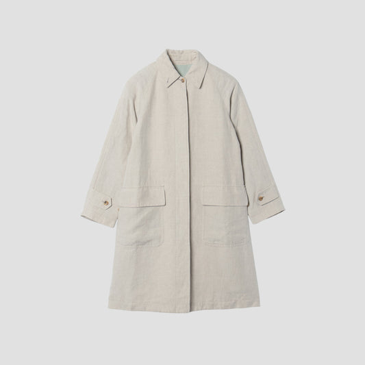 PLAIN WEAVE LINEN COAT