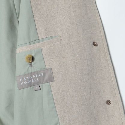 PLAIN WEAVE LINEN COAT