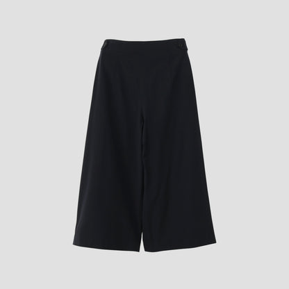 WASHED COTTON WOOL TROUSERS