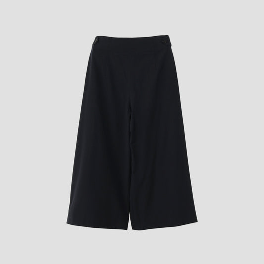 WASHED COTTON WOOL TROUSERS