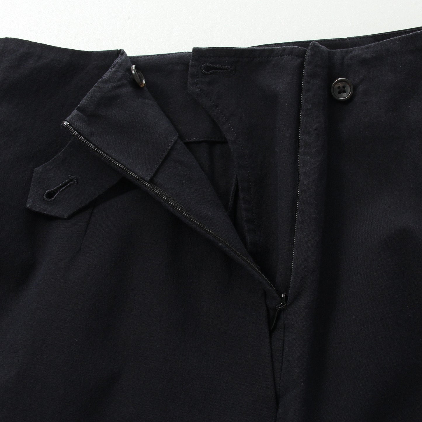 WASHED COTTON WOOL TROUSERS