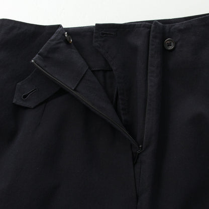 WASHED COTTON WOOL TROUSERS