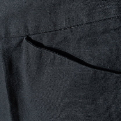 COTTON LINEN OXFORD TROUSERS