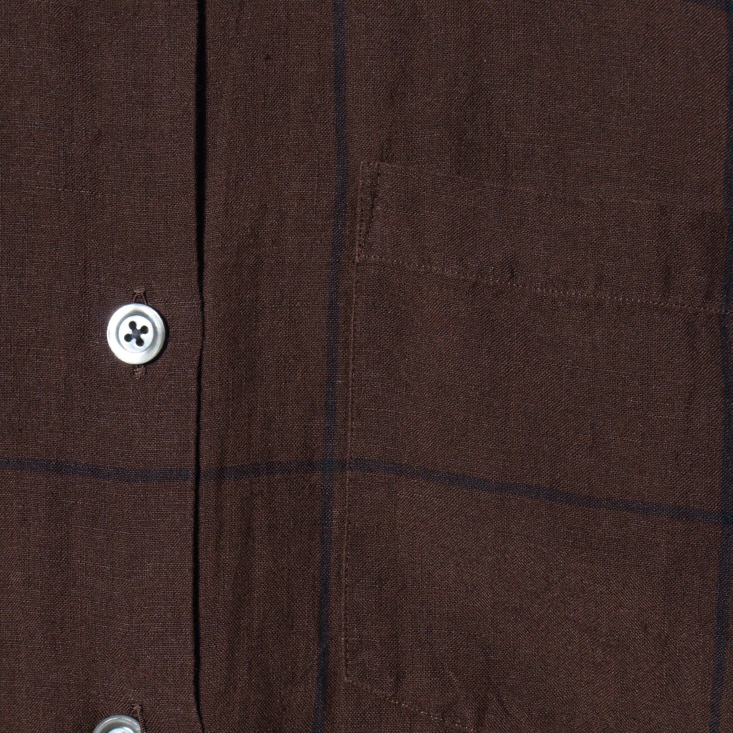 LARGE WINDOWPANE LINEN DRESS