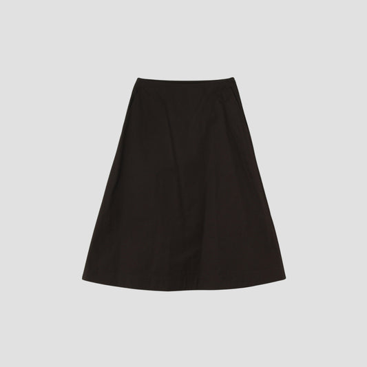 COTTON SATEEN SKIRT
