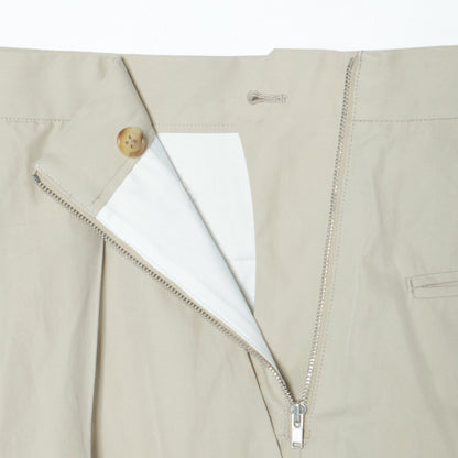 WASHED YARN DYE POPLIN TROUSERS