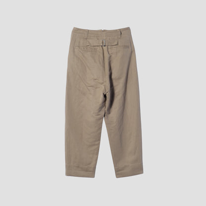 COTTON LINEN TWILL TROUSERS