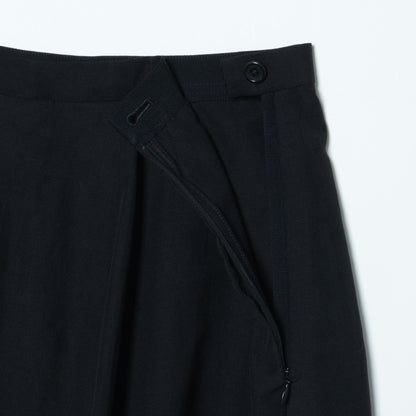 WOOL LINEN POPLIN SKIRT