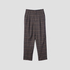 TONAL CHECK WOOL TROUSERS