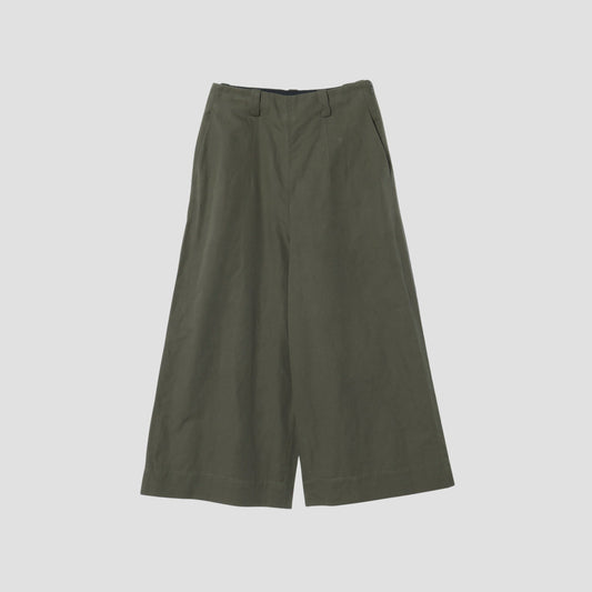 PLAIN WEAVE COTTON LINEN TROUSERS