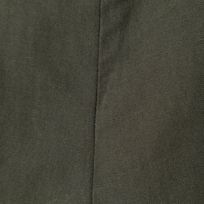 PLAIN WEAVE COTTON LINEN TROUSERS