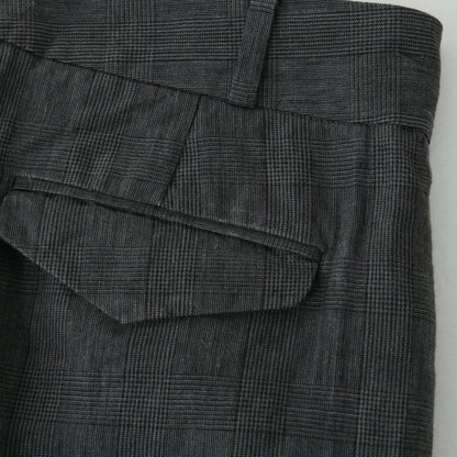 PRINCE OF WALES LINEN TROUSERS