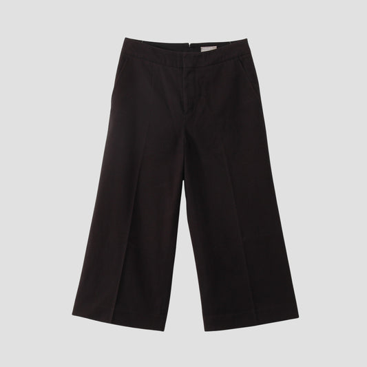 BRUSHED COTTON WOOL TROUSERS