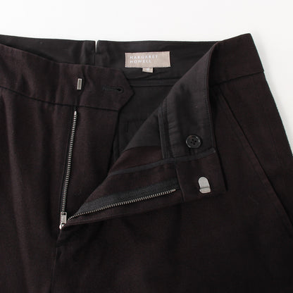 BRUSHED COTTON WOOL TROUSERS
