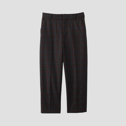 PLAID WOOL TROUSERS