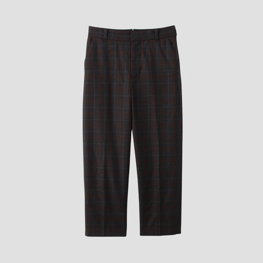 PLAID WOOL TROUSERS