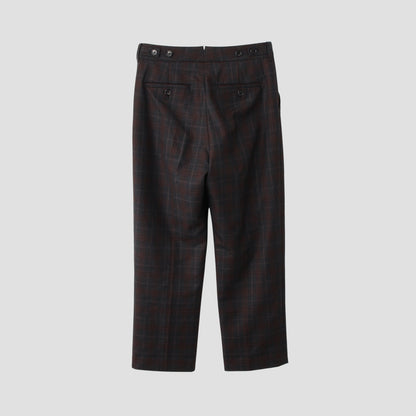 PLAID WOOL TROUSERS